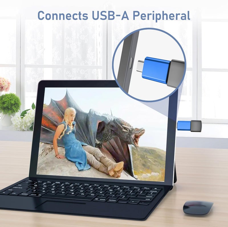 Basesailor USB C to USB Adapter 3Pack,USBC Male to USBA 3.0 Female OTG Adapter,Type C Thunderbolt 5 4 3 Converter for iPhone 17 16 15 Max,MacBook Pro Air,Mac,iPad,Microsoft Surface,Samsung Galaxy S25 - Image 5